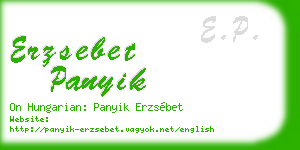 erzsebet panyik business card