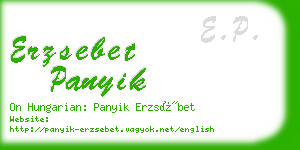 erzsebet panyik business card